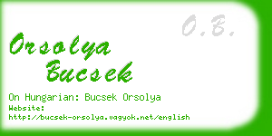 orsolya bucsek business card